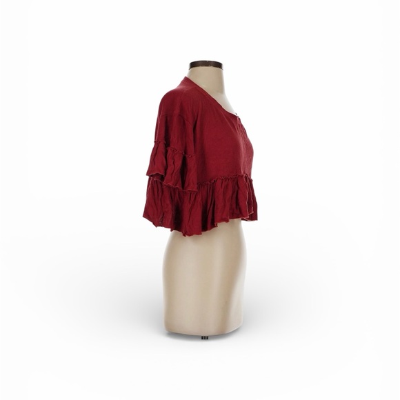 Altar'd State Boho Red Ruffle Top - Picture 2 of 8